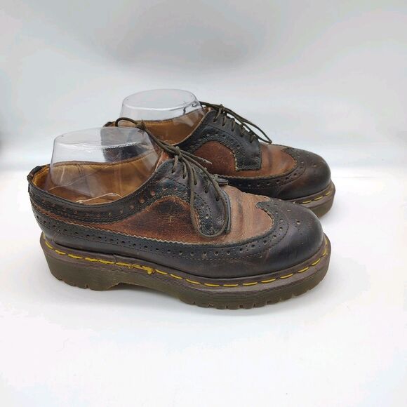 Dr Doc Martens 3989 Leather Wing Tip Brogues Made In England UK 4 Mens Womens 6 - Picture 1 of 12